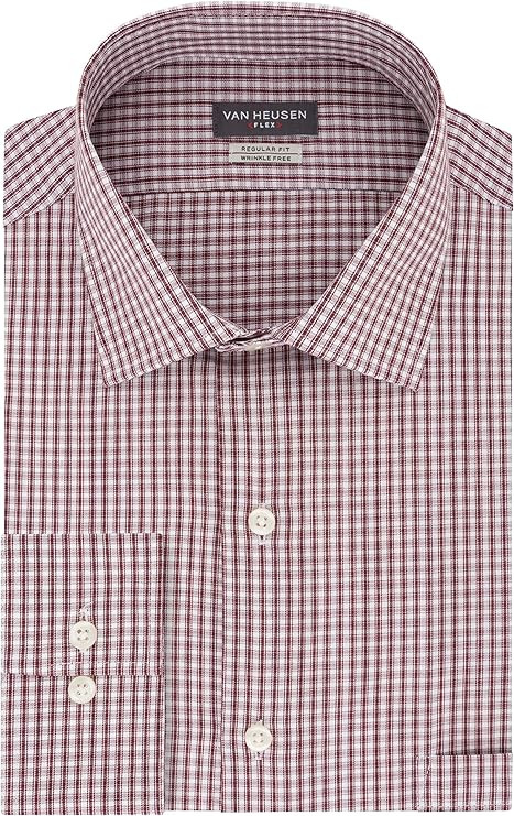 Van Heusen Men's Dress Shirt Regular Fit Flex Collar Check | Amazon (US)