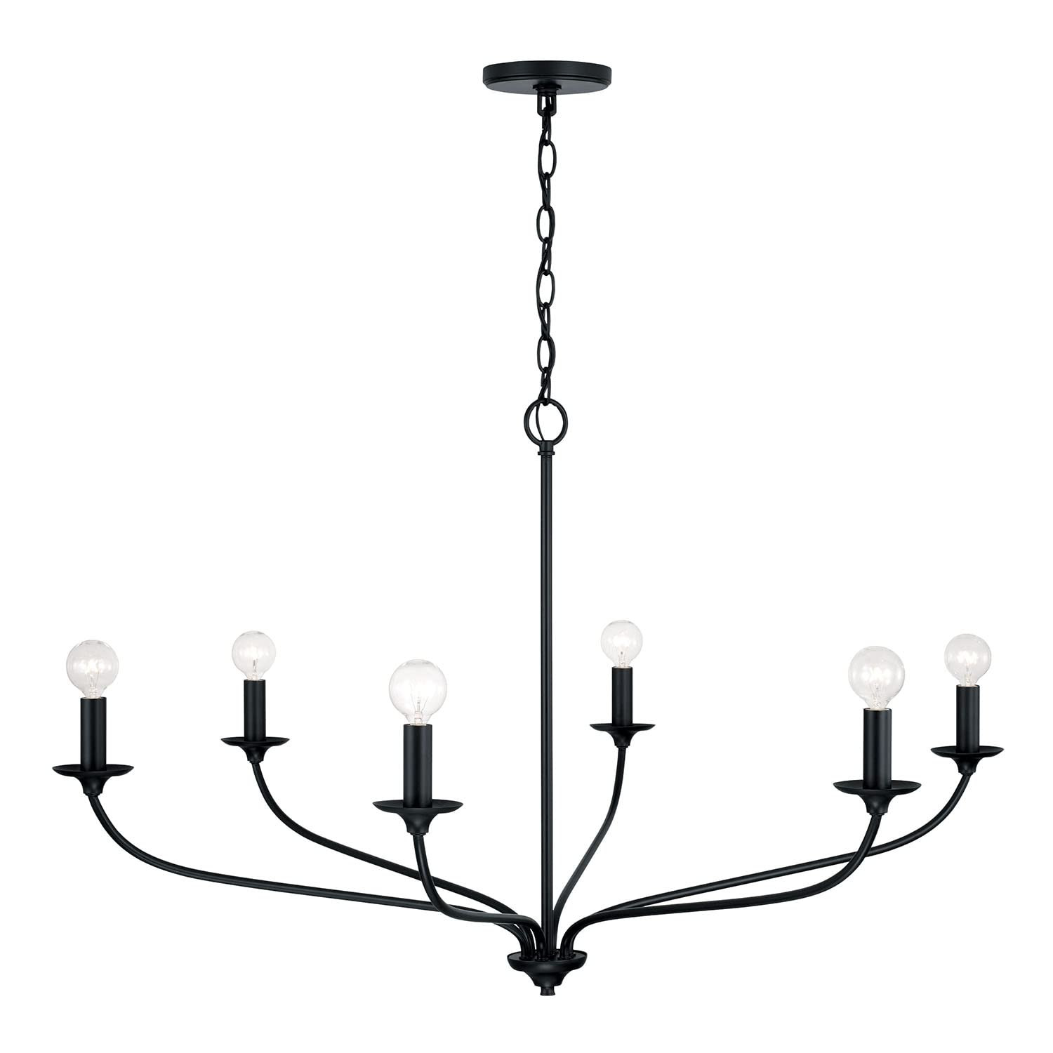Capital Lighting 449961MB Dolan Transitional Minimalist Style Large Round Chandelier, 6-Light 360... | Amazon (US)