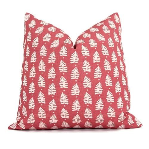 Raspberry Pink Ferndale Thibaut Decorative Pillow Cover, Throw Pillow, Accent Pillow, Pillow Sham... | Amazon (US)
