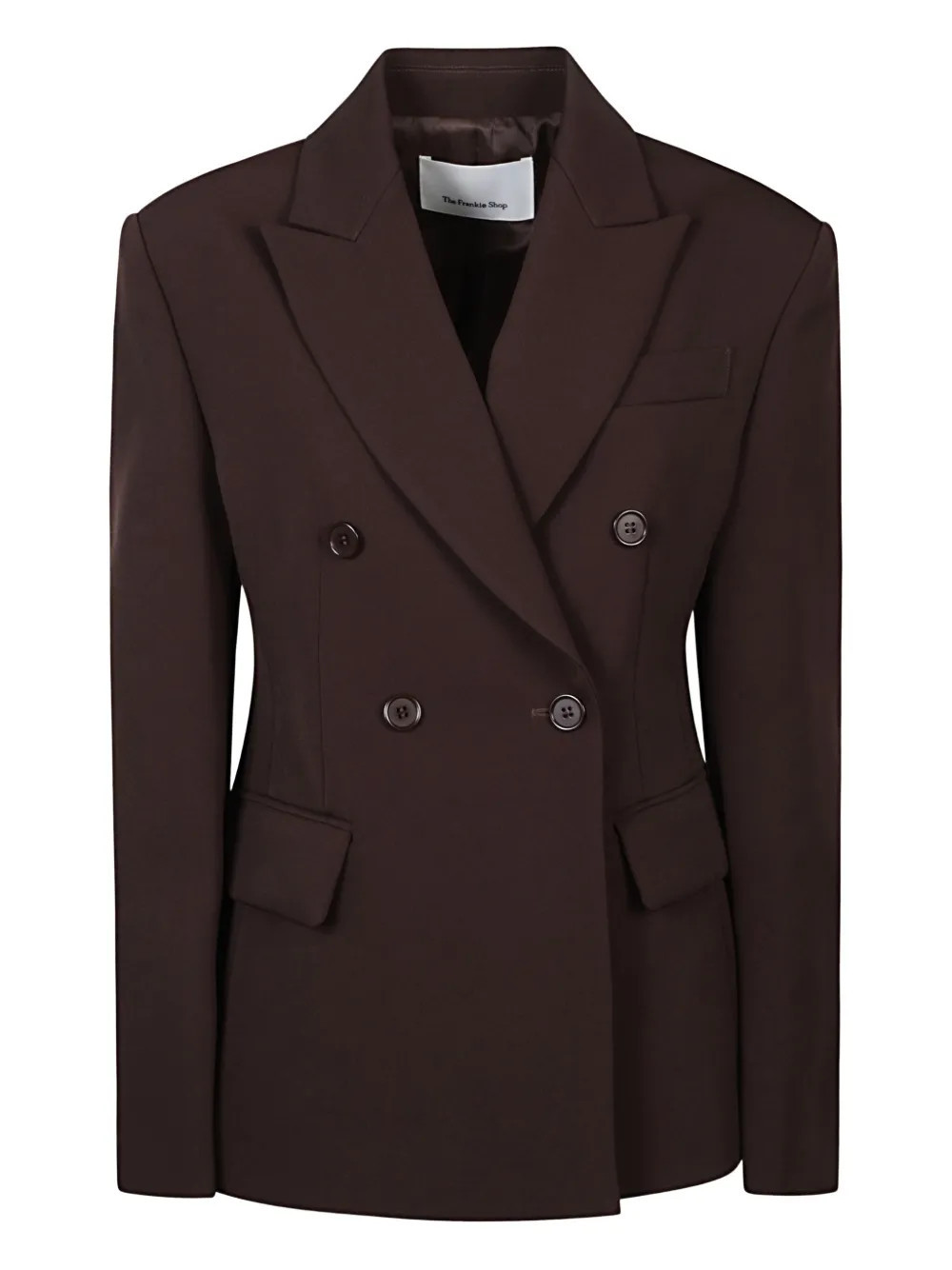 The Frankie Shop double-breasted blazer - Brown | Farfetch Global