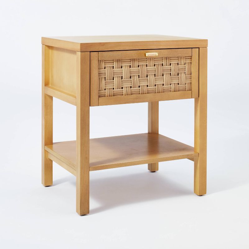 Palmdale Woven 1 Drawer Nightstand Natural - Threshold&#8482; designed with Studio McGee | Target