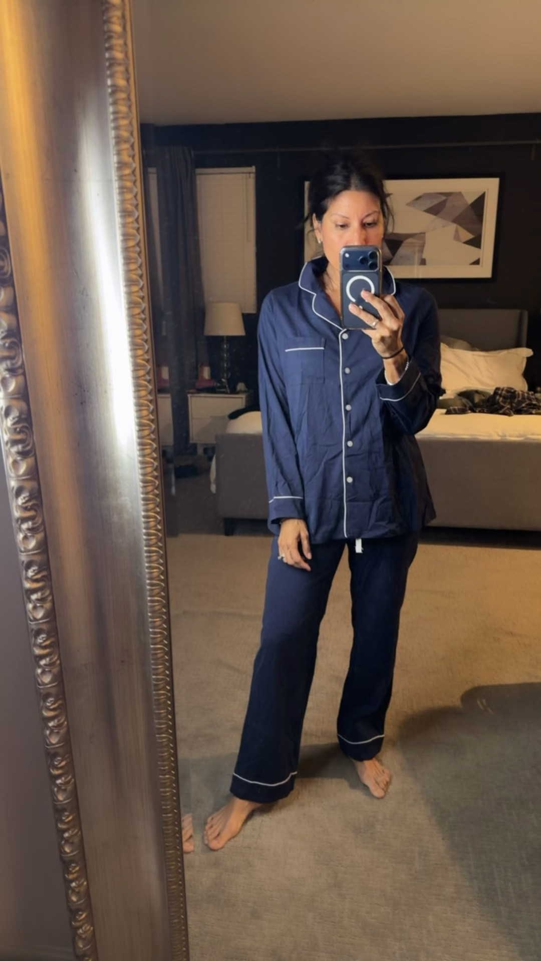 Pajama set 100% cotton 
Love a good set 
Wearing a size small for relaxed fit 


#LTKOver40 #LTKPetite #LTKSeasonal