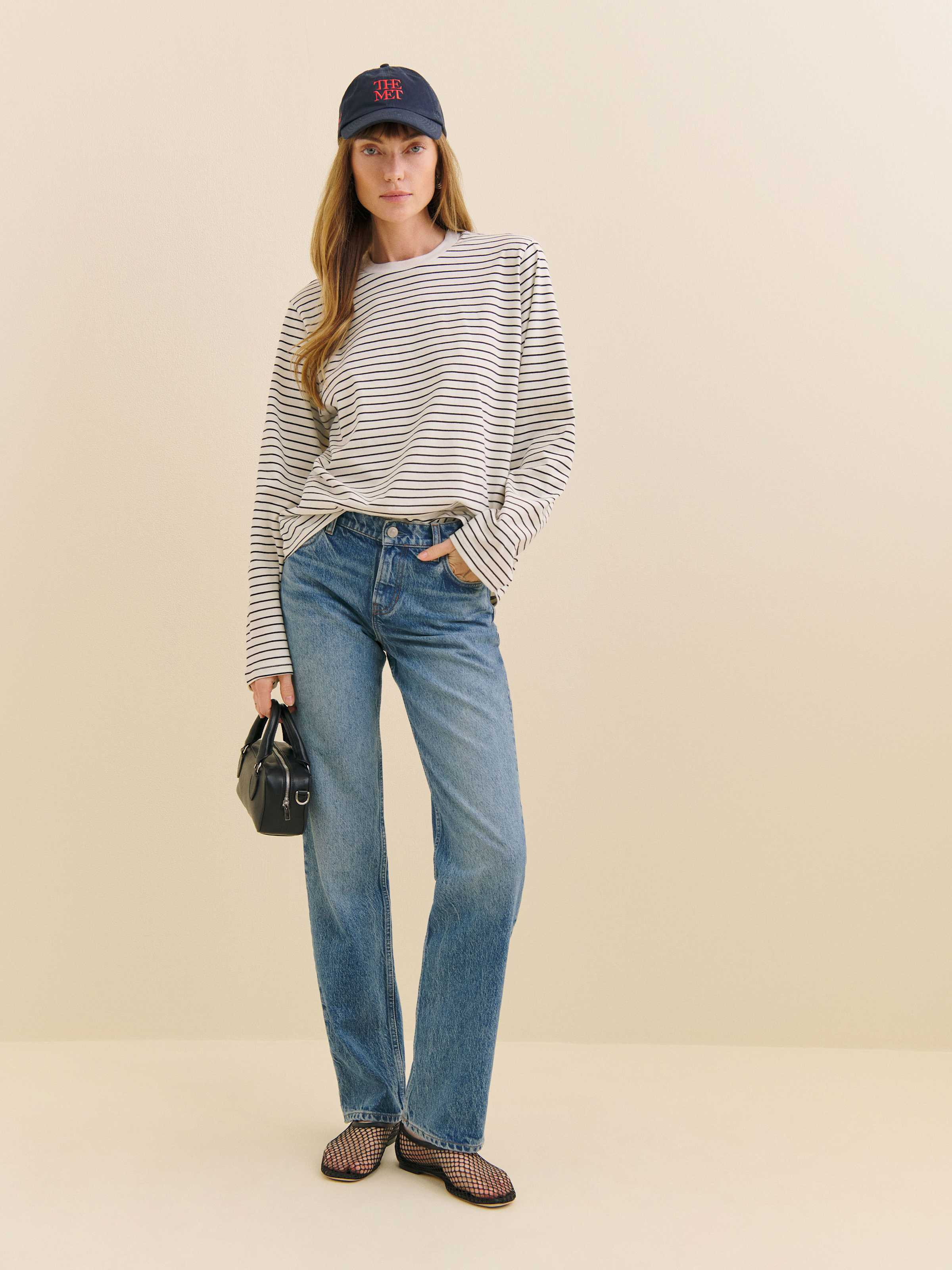 Asher Oversized Long Sleeve Tee | Reformation (Global)