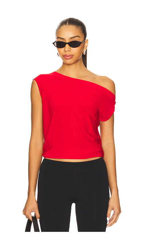 x REVOLVE Drop Shoulder Top in Red | Revolve Clothing (Global)