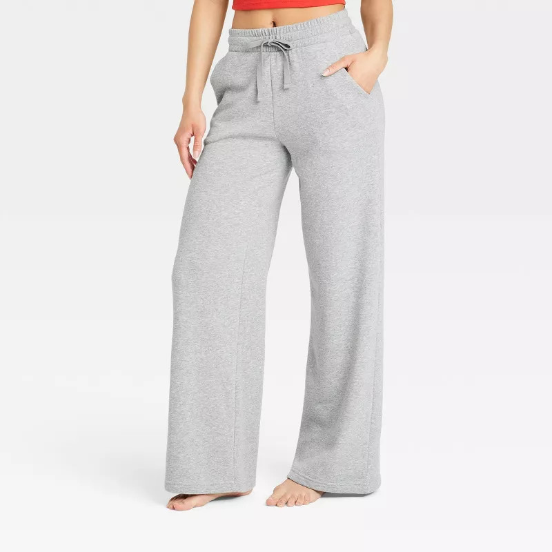 Women's Fleece Wide Leg Lounge Pants - Colsie™ | Target