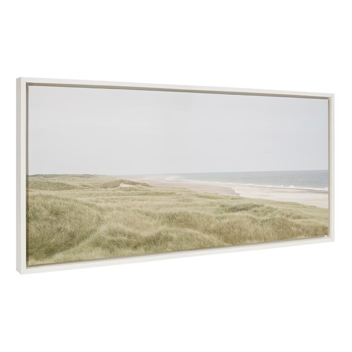18" x 40" Sylvie Serene Coastal Landscape Framed Canvas by Creative Bunch - Kate & Laurel: Beach ... | Target