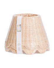 Set Of 2 11.5in Rattan Scalloped Lamp Shades | TJ Maxx