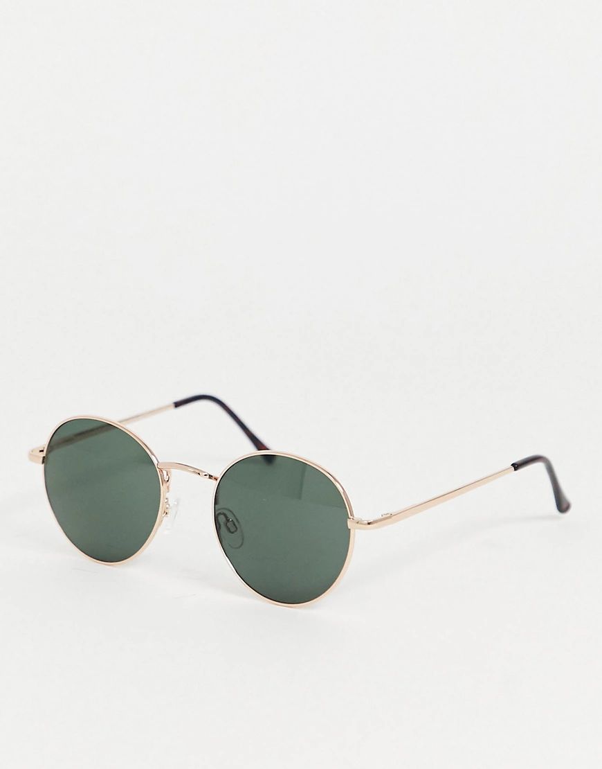 AJ Morgan round sunglasses in gold | ASOS (Global)