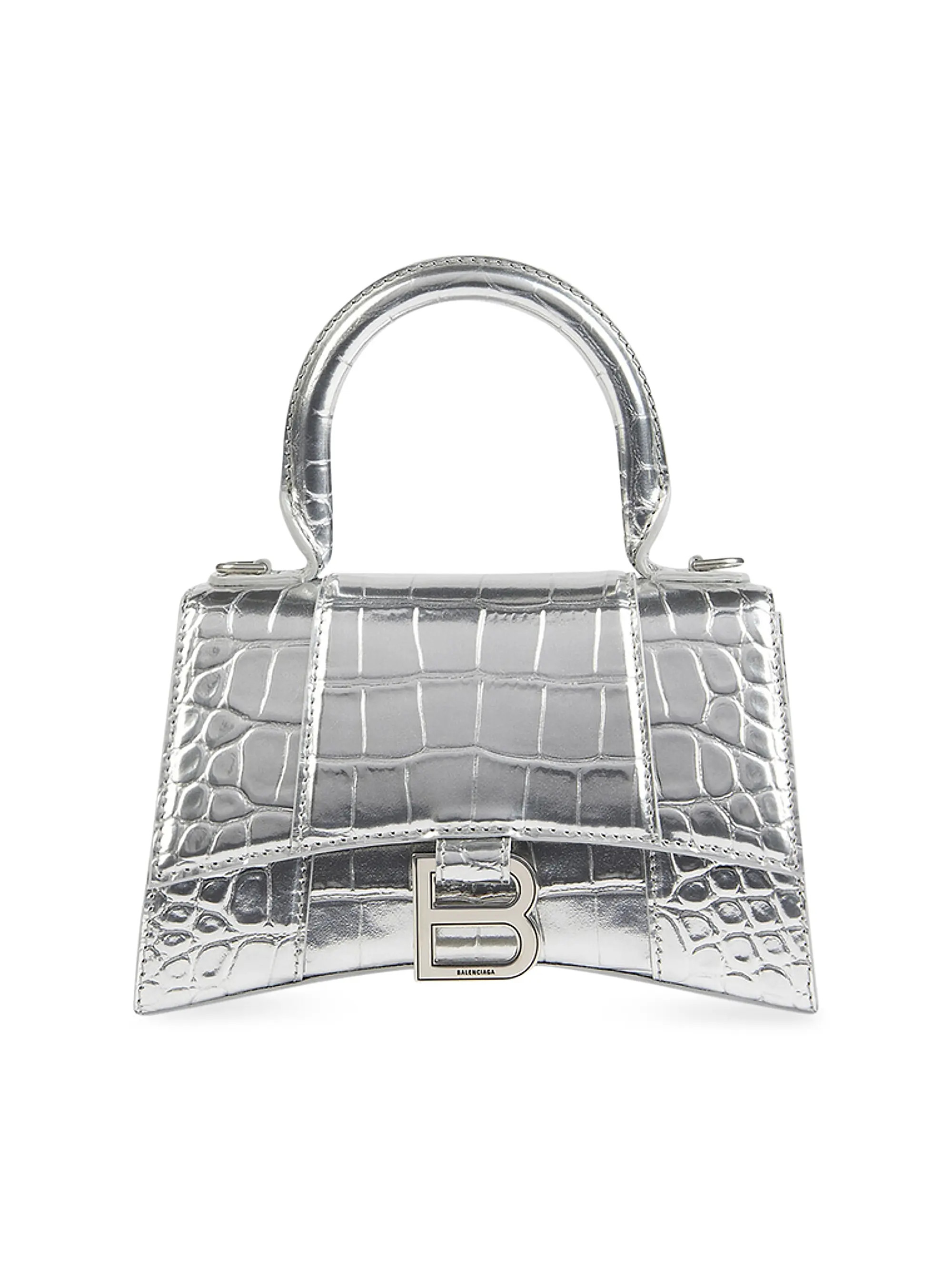 Hourglass XS Handbag Crocodile Embossed | Saks Fifth Avenue