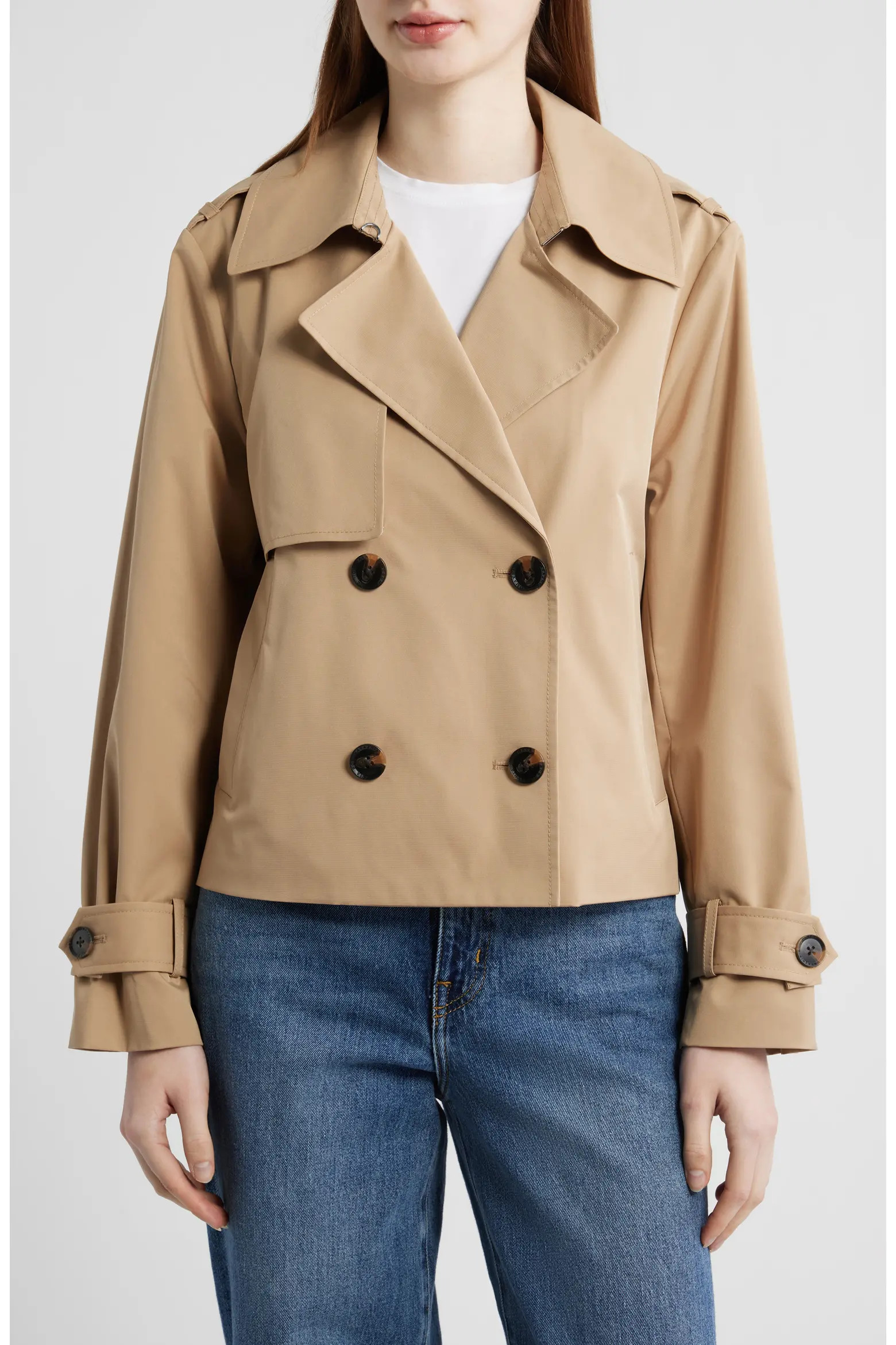 BCBG Floral Lining Short Trench Coat (Women) | Nordstrom | Nordstrom