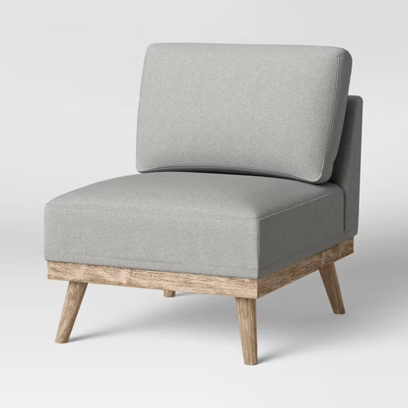 Wood Base Slipper Chair Light Gray - Threshold™ | Target