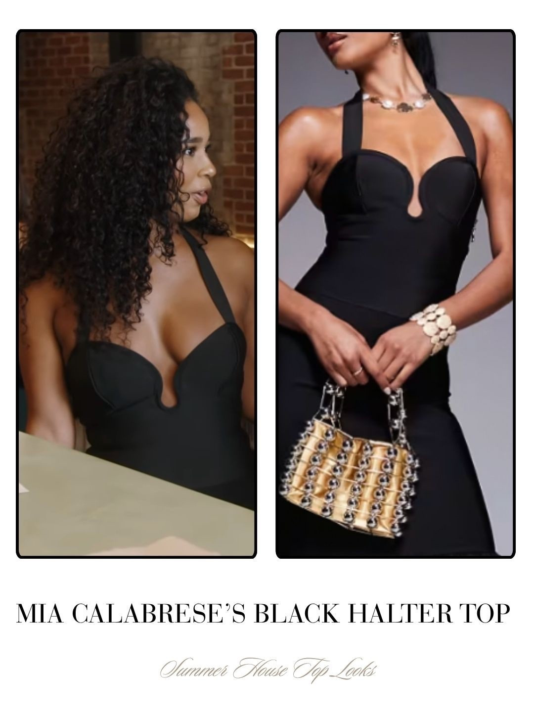 Mia Calabrese’s Black Halter Top 