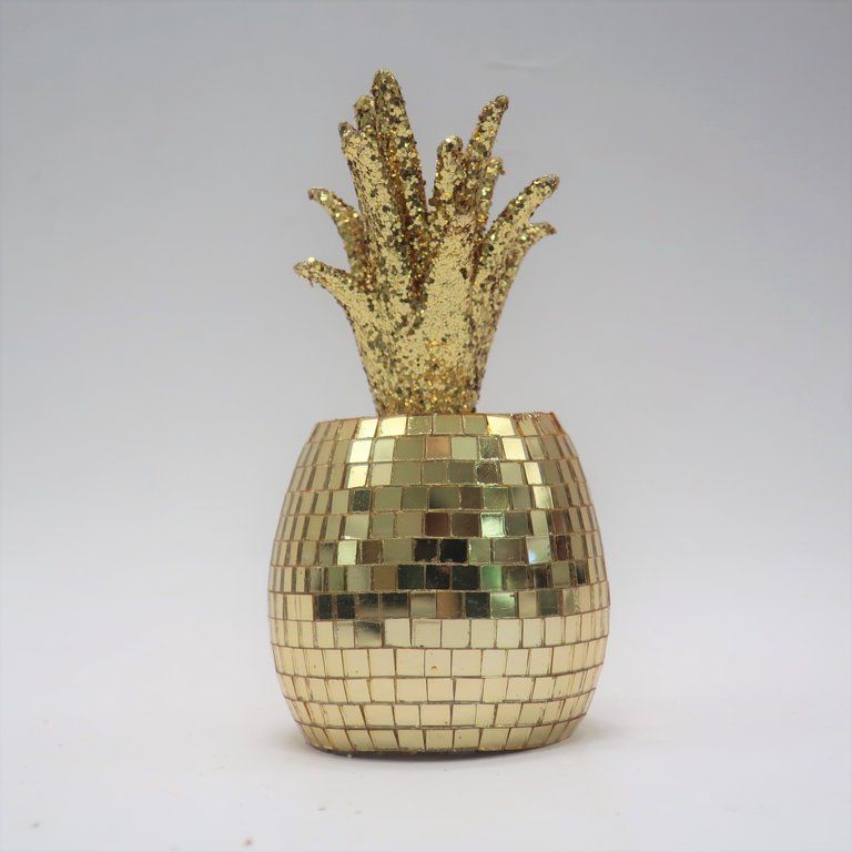 Holiday Time Gold Mirror / Glitter Pineapple Ornament - Walmart.com | Walmart (US)