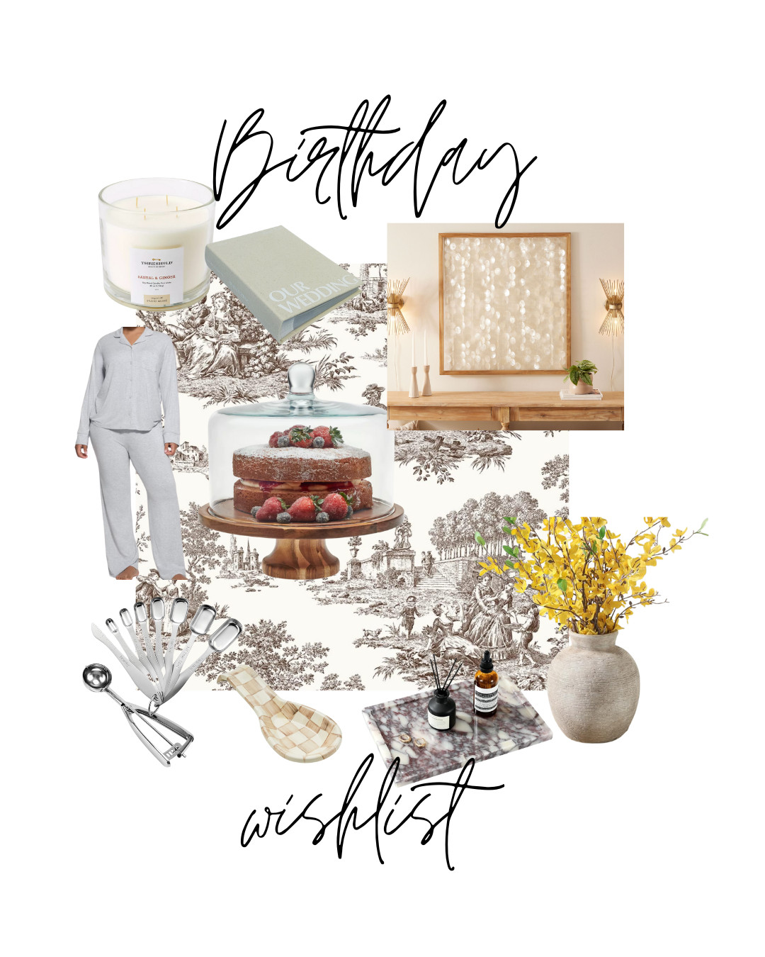 My 26th Birthday wishlist as a newlywed! Artwork, kitchen supplies, home decor, and pajamas! Sounds about right. 

 #LTKSeasonal #LTKFindsUnder100