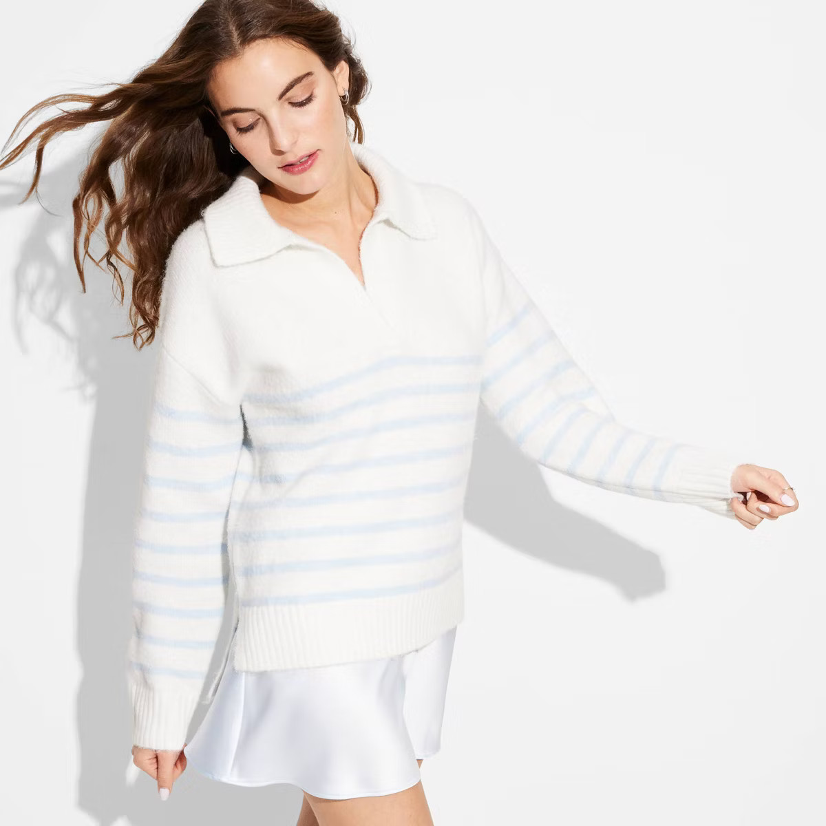 Women's Oversized Polo Pullover Sweater - Wild Fable™ | Target