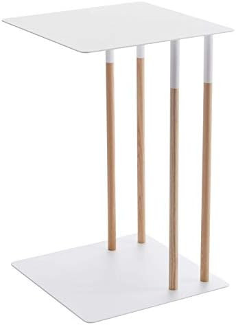 Yamazaki Home Side Sliding Sofa C End Table/Coffee Tray/Laptop Desk, One Size, White | Amazon (US)