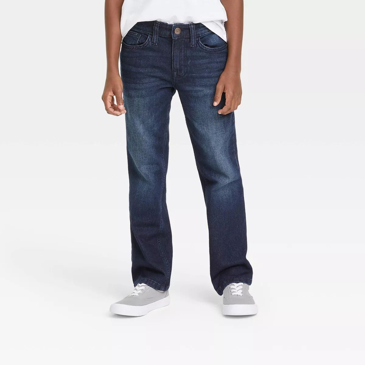 Boys' Stretch Straight Fit Jeans - Cat & Jack™ Blue 4 | Target