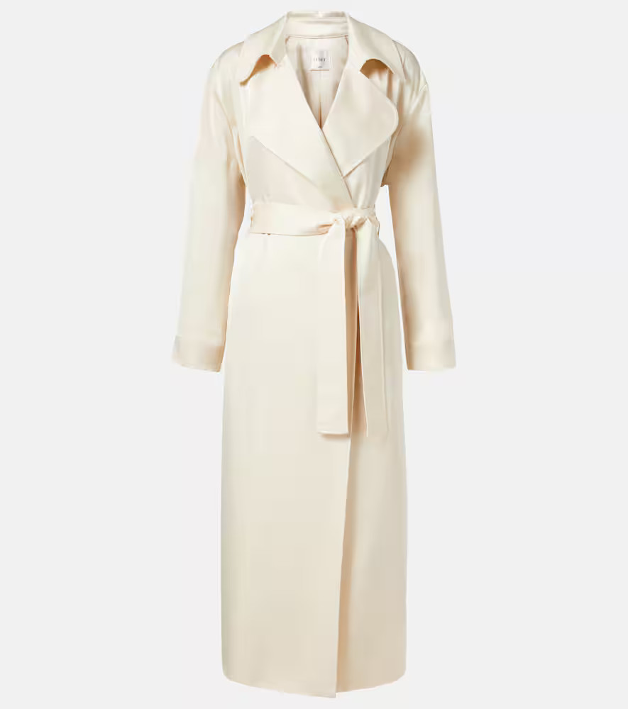 Leset Barb satin trench coat | Mytheresa (UK)