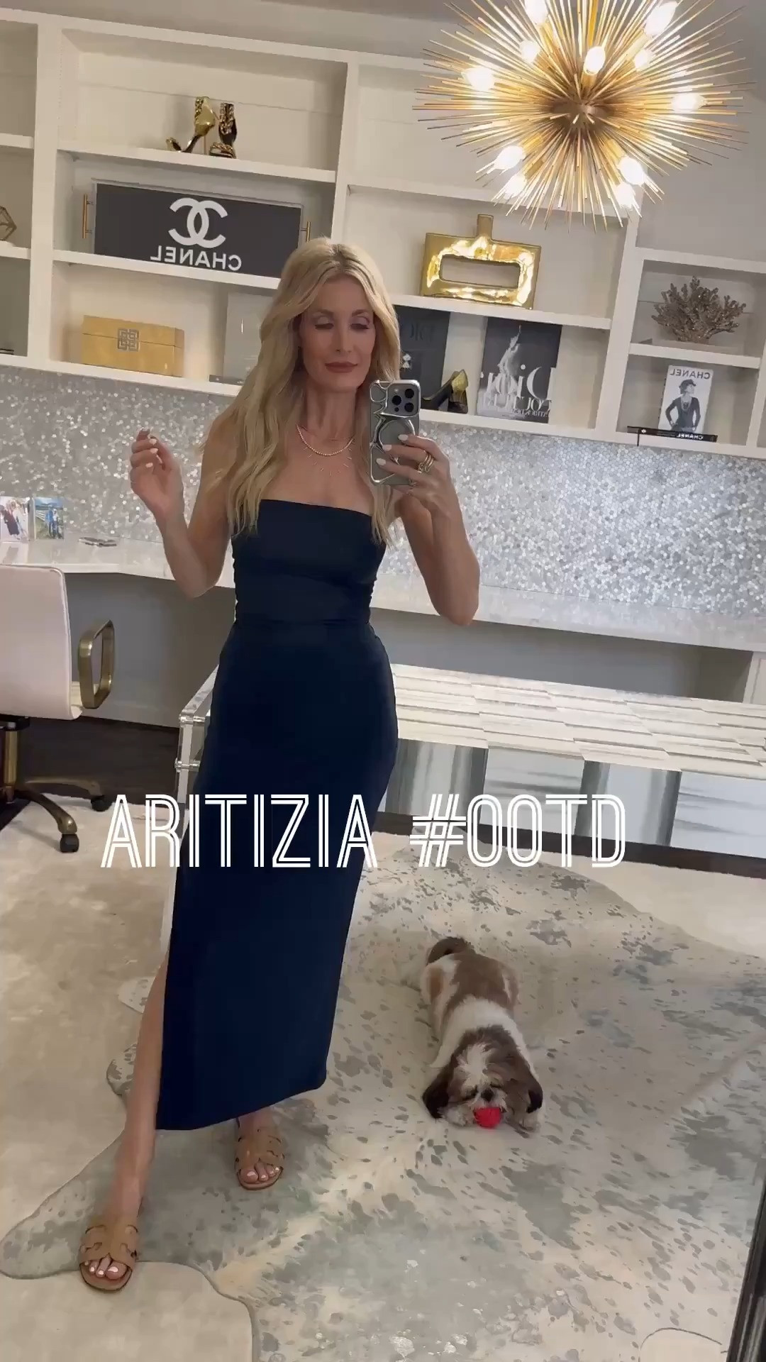 Casual outfit perfection 🤍 This navy blue matching set is one of those effortless looks that feels just as comfortable as loungewear but looks so elevated and luxe. The wrinkle-free fabric is AMAZING, super flattering, and perfect for travel, brunch, errands, dinner… literally everything. I paired the navy midi skirt with the matching bandeau top and these insanely comfortable Sam Edelman slides for an easy daytime look, but you could easily swap in heels and wear this straight into date night or dinner with the girls. Also love that both pieces come in multiple colors! They run true to size — I’m wearing an XS in both the top and skirt. 

  

#LTKdayinmylife #LTKootd #LTKgrwm #LTKootd #LTKSeasonal #LTKOver40
