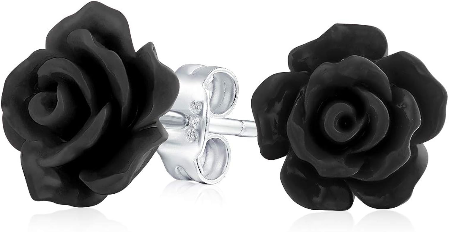 Romantic Delicate Pink Blue Yellow Green Black Purple White Red Floral Blooming 3D Carved 10MM Rose  | Amazon (US)