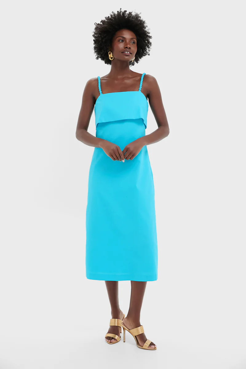 Aqua Linen Azura Midi Dress | Tuckernuck (US)