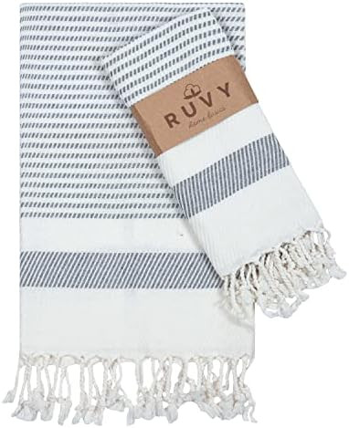 Ruvy Home Basics Turkish Hand Towels for Bathroom Set of 2 | 18"x40", Cotton | Decorative Towel f... | Amazon (US)