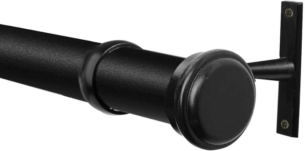 Vailge Curtain Rods for Windows 48 to 84 inch with Round Cap,Heavy Duty Ceiling Mount Curtain Rod... | Amazon (US)