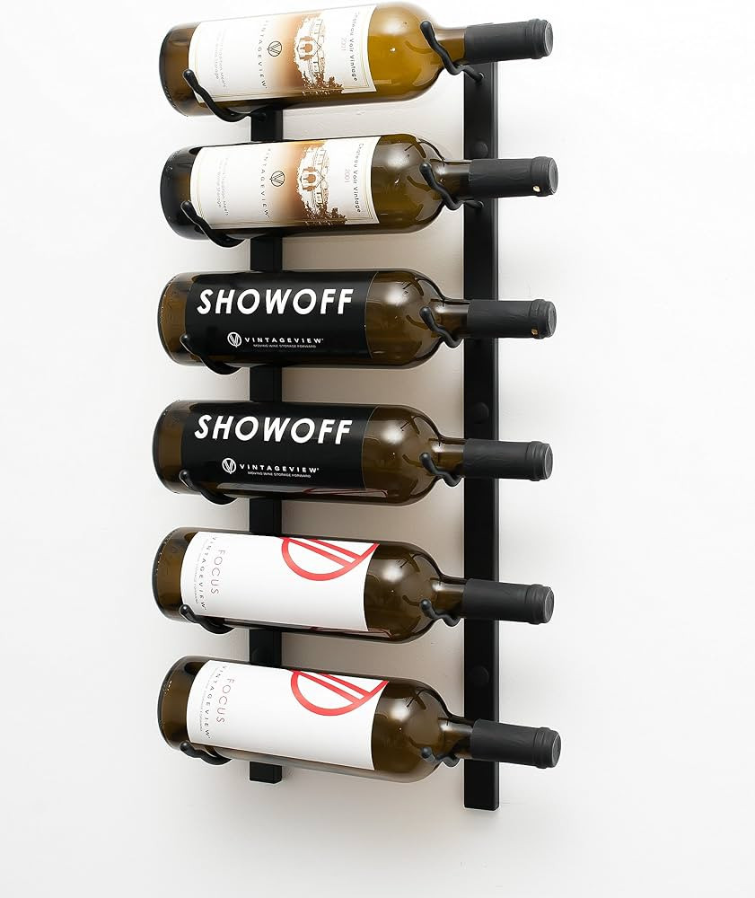 VintageView W Series Wine Rack 2 - Single Depth, Metal Wall Mounted Wine Rack - Modern, Easy Acce... | Amazon (US)