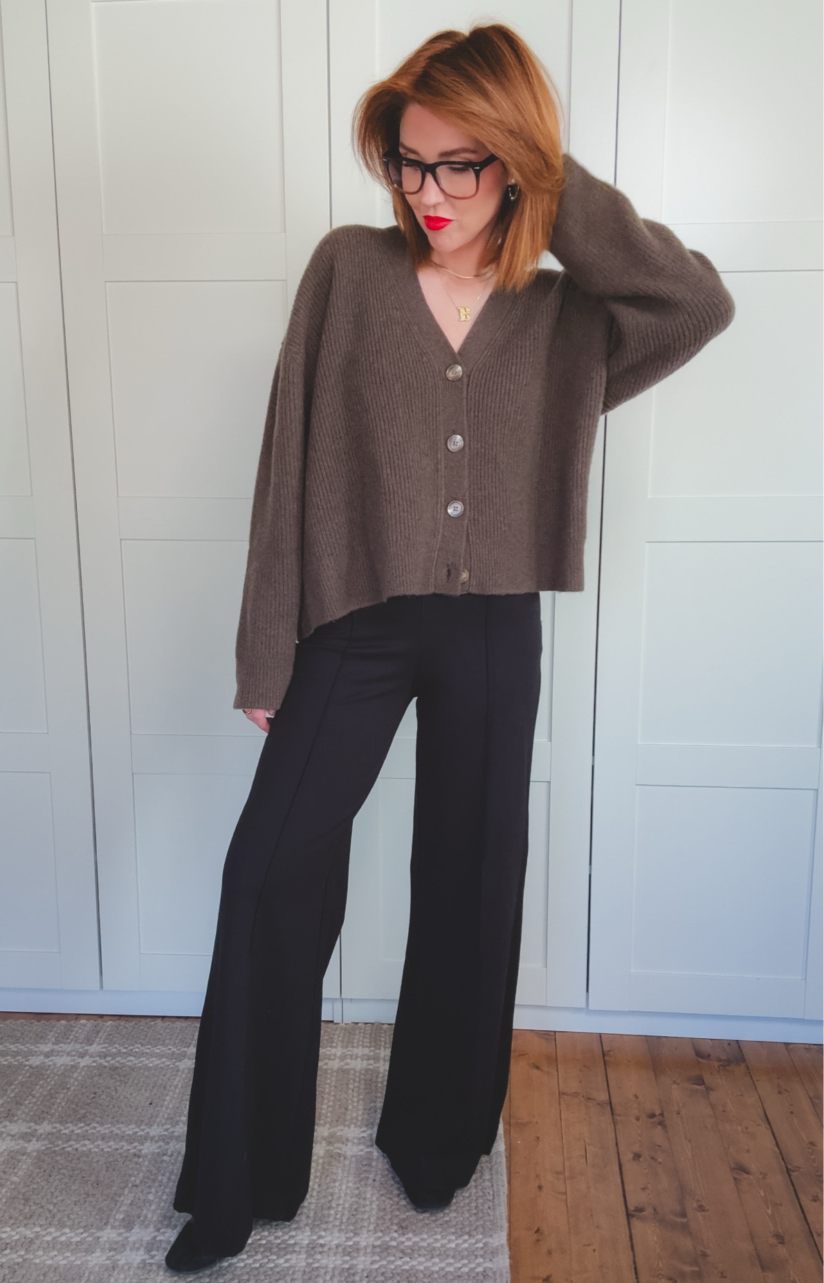 I’ve made no attempt to hide my new found love for quince! If you want incredible quality basics, many that are dupes for trendy brands at a fraction of the price- you will fall in love quince too!!! 😍 
I’m wearing a small in the black pants (ultra high rise ✨) and a medium in the softest cashmere cardigan I’ve ever worn!!! 

#quince 

#LTKStyleTip #LTKOver40 #LTKGiftGuide