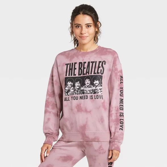 Women's The Beatles Graphic Sweatshirt - Rose | Target