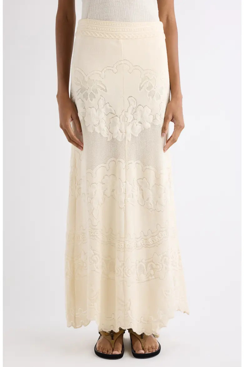 Sanaya Cotton Blend Floral Jacquard Maxi Skirt (Women) | Nordstrom | Nordstrom