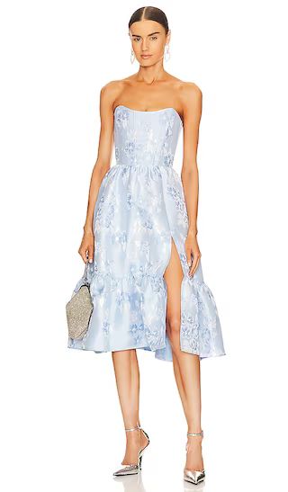 Virginia Strapless Gown in Chambray Blue Baroque | Revolve Clothing (Global)