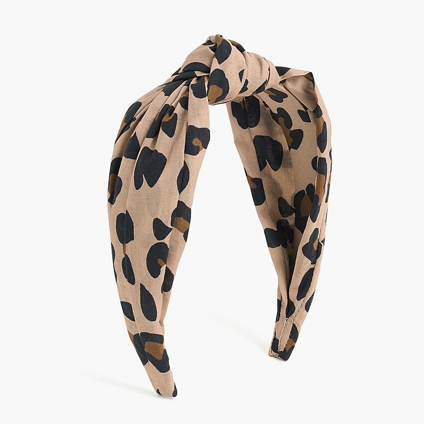 Knot headband in leopard | J. Crew US