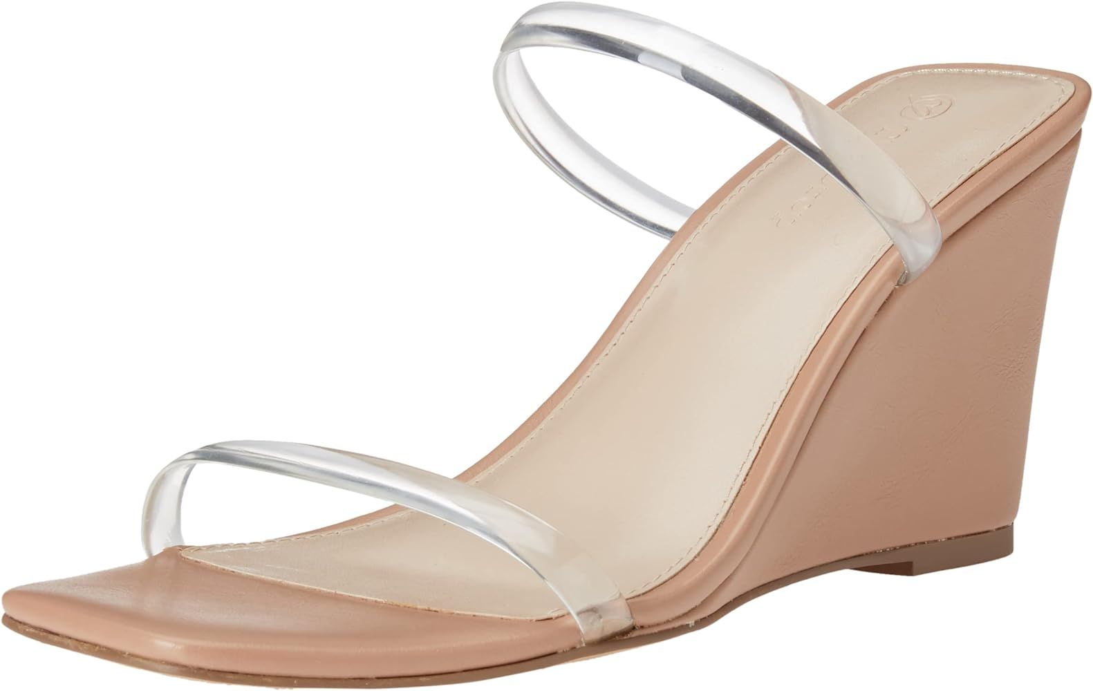 Amazon.com: The Drop Women's Sophia Two Strap Wedge,Clear, 9.5 : Clothing, Shoes & Jewelry | Amazon (US)