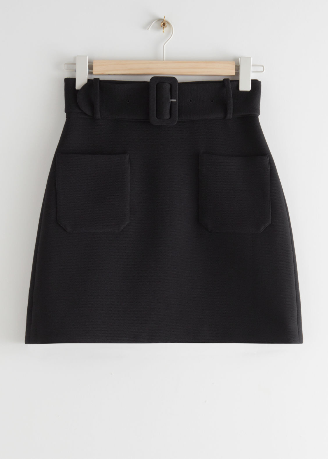 Belted Mini Skirt - Black | & Other Stories US