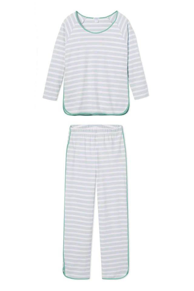 Pima Long-Long Set in Celadon | LAKE Pajamas