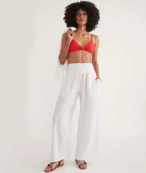 Sophia Double Cloth Palazzo Pant | Marine Layer