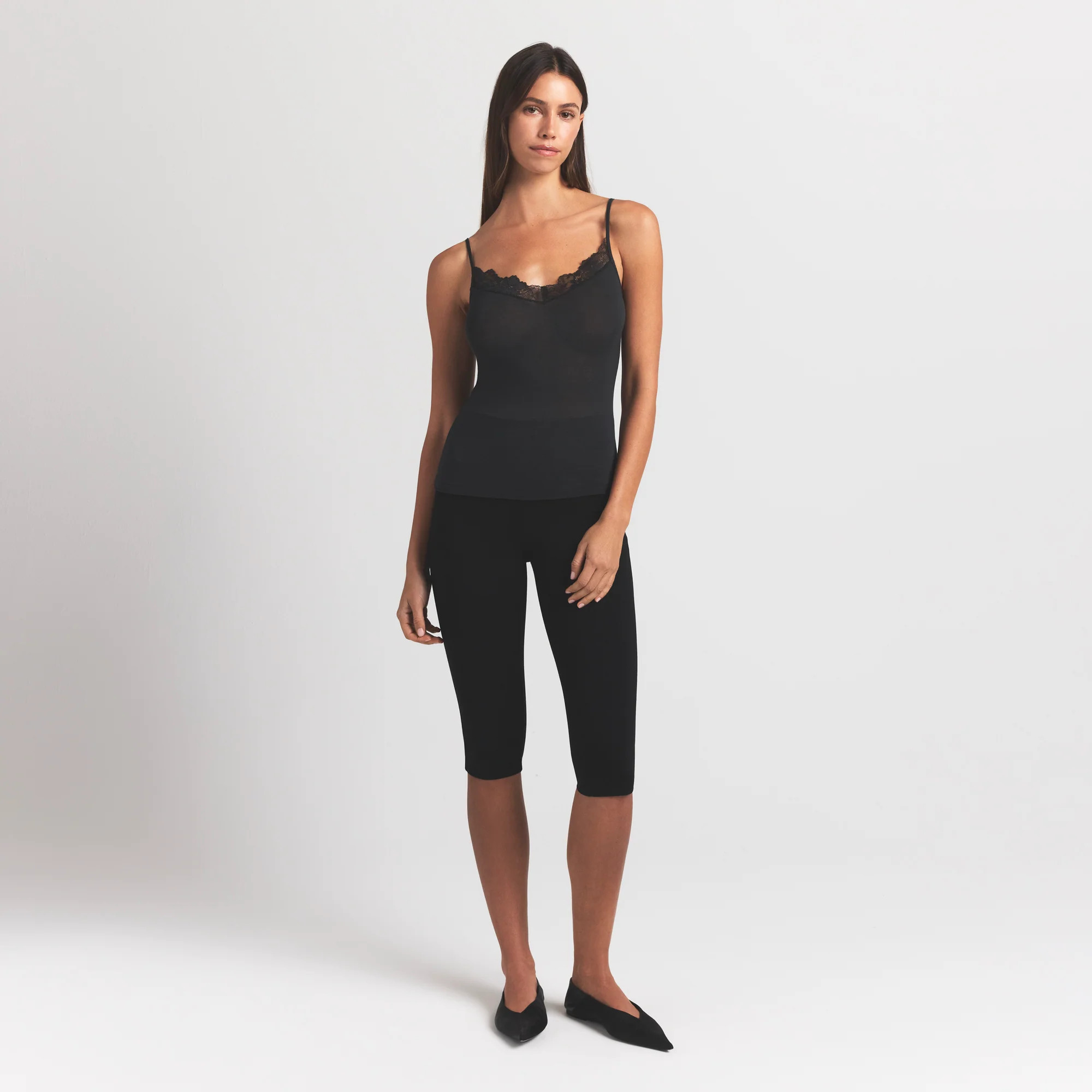 SKIMS Lace Cami Top | Black | 4XL | Sheer Modal | SKIMS (US)