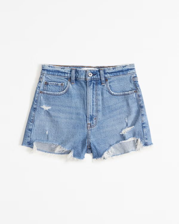Denim / Jean Shorts Outfit - Mom Shorts | Abercrombie & Fitch (US)