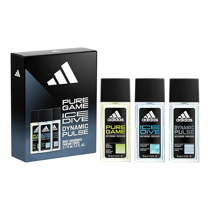 adidas Dynamic Pulse, Ice Dive, Pure Game Giftset, Natural Spray 2.5 fl oz, Notes of Rosemary, Le... | Amazon (US)