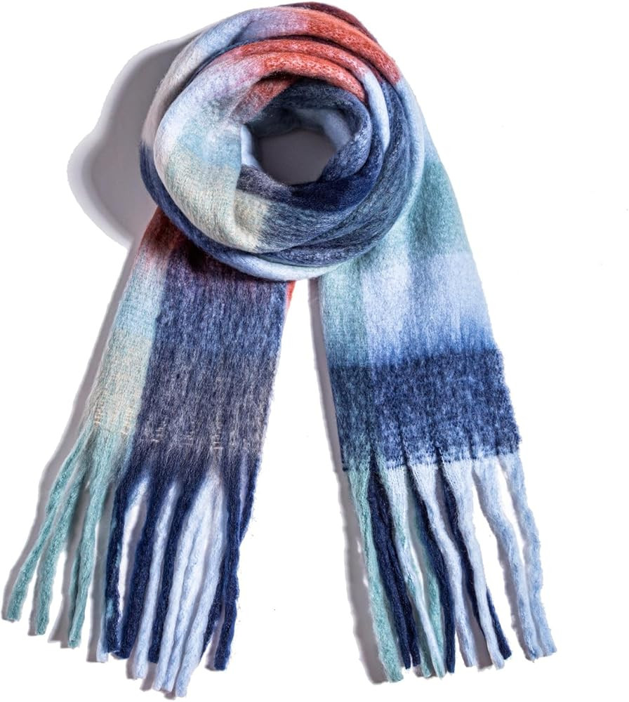Winter Women Chunky Scarf Warm Blanket Big Thick Large Oversized Wrap Colorful Long Solid Scarves | Amazon (US)