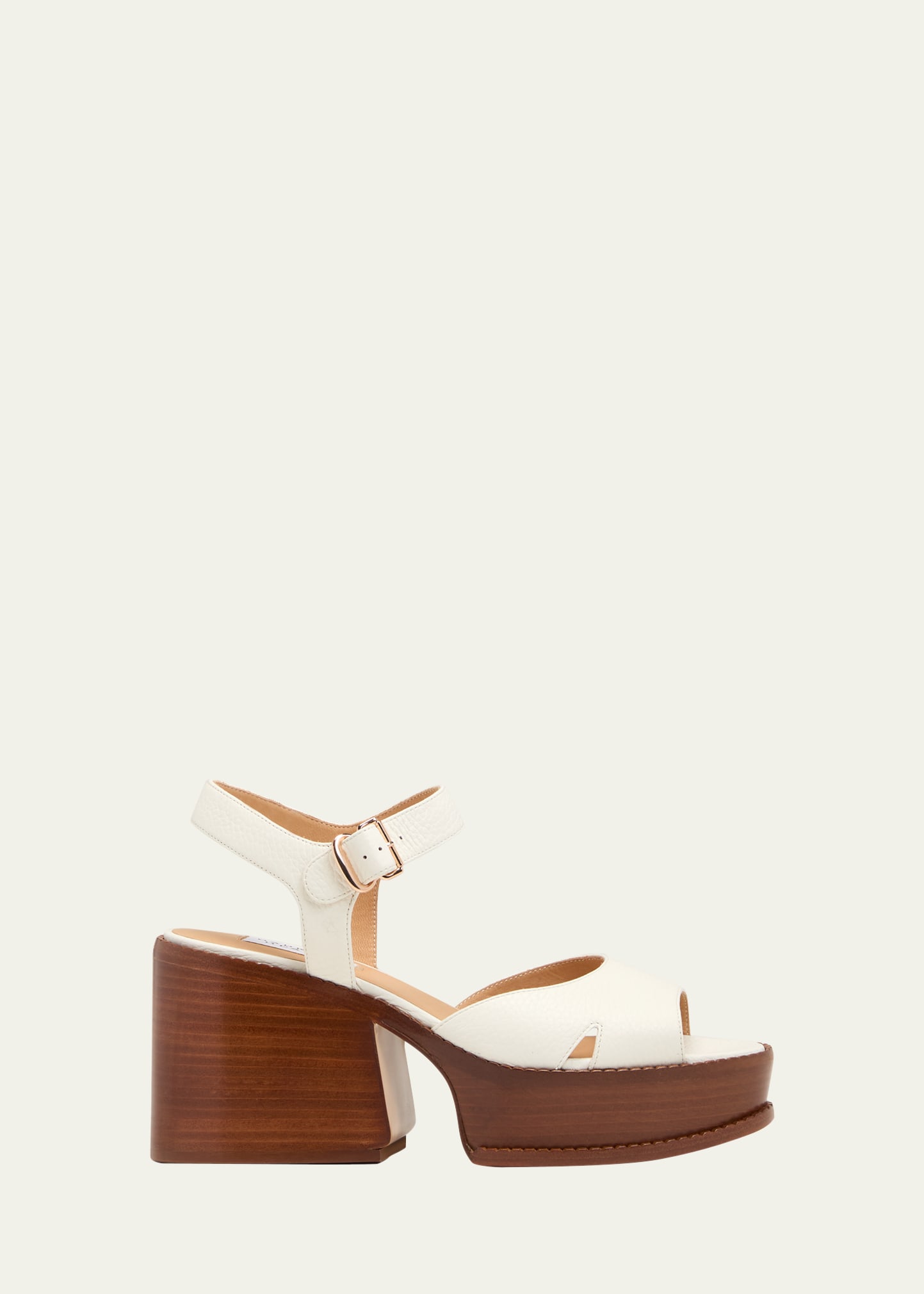 Gabriela Hearst Zuri Leather Ankle-Strap Platform Sandals | Bergdorf Goodman