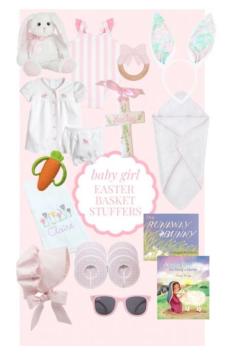Baby girl Easter basket stuffers! The stuffed bunny is from Scarlet Designs 💗

#LTKbaby #LTKSeasonal