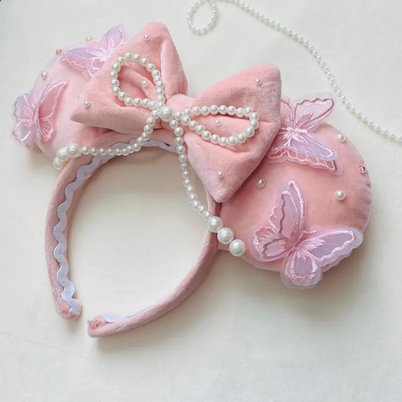 Spring Ears, Butterfly Ears, Pink Ears, Minnie Ears - Etsy | Etsy (US)