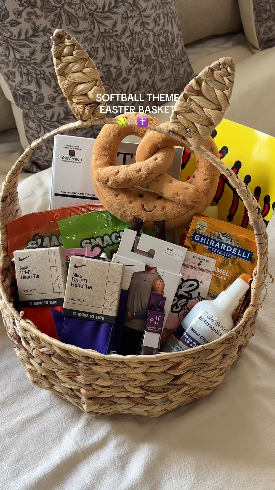 Softball theme Easter basket 