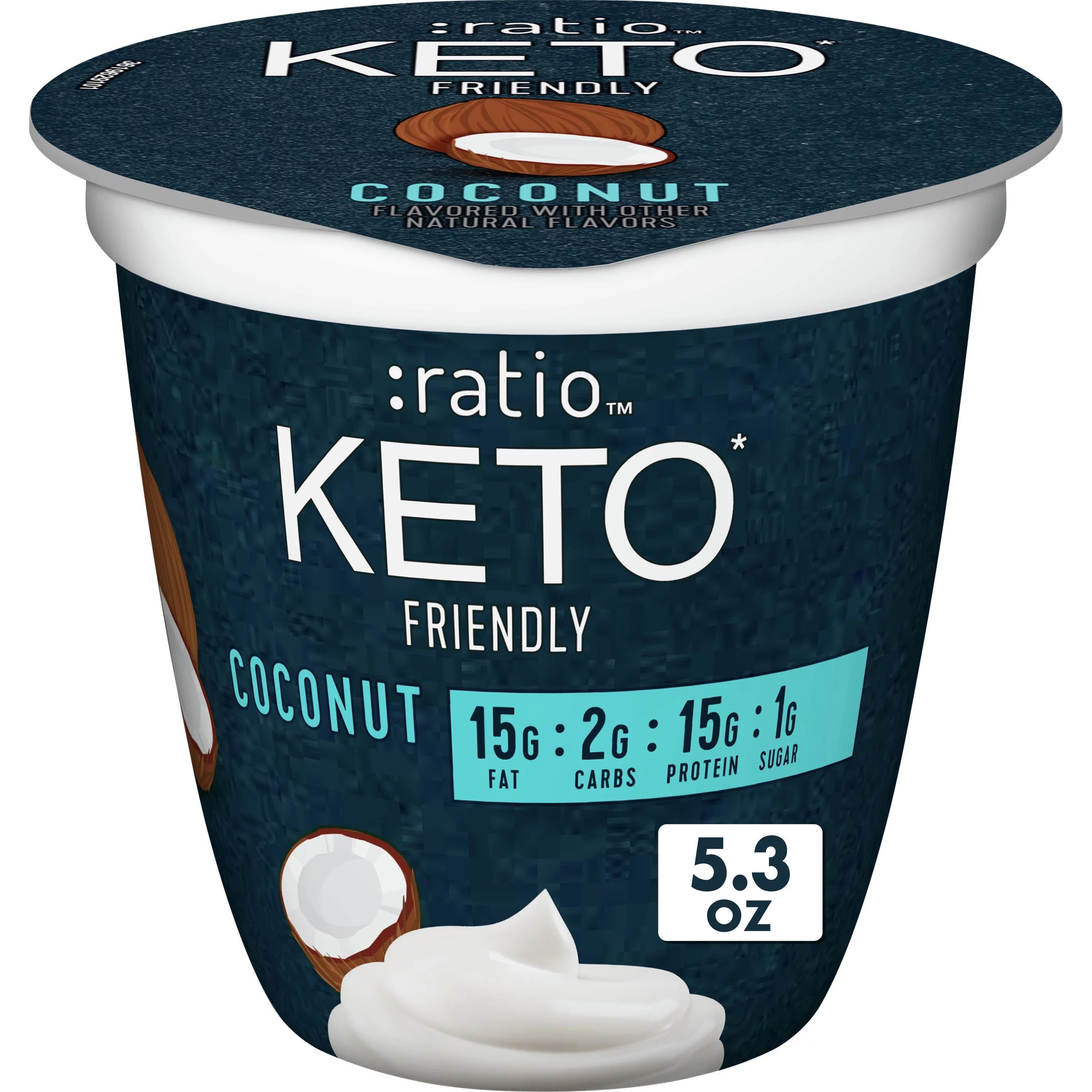 Ratio Keto Friendly Coconut Yogurt Cultured Dairy Snack Cup, 5.3 OZ | Walmart (US)