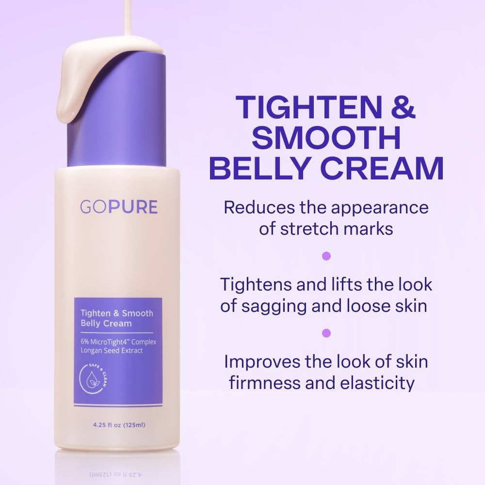 GOPURE Tighten & Smooth Belly Cream - Clinically Tested with MicroTight4 Complex to Reduce the Ap... | Amazon (US)