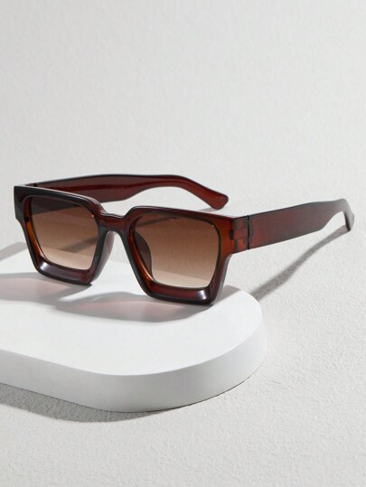 1pc Men's Square Beach Holiday Fashion Glasses, Suitable For Daily Use Beach Accessories Glasses ... | SHEIN