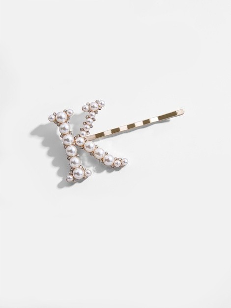 Baroque Initial Pearl Hair Pin | BaubleBar (US)