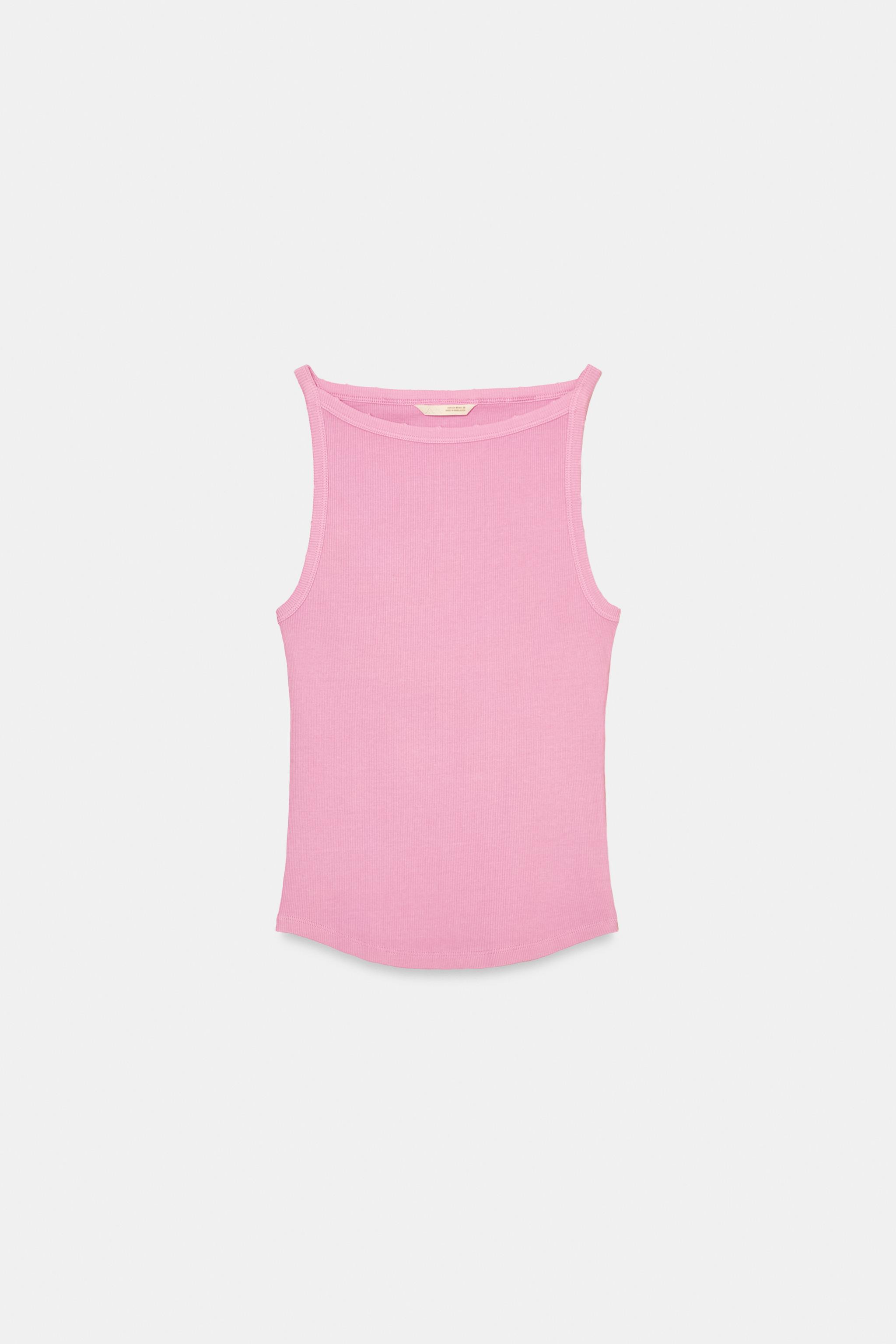 WASHED EFFECT RIB HALTER TOP | Zara US